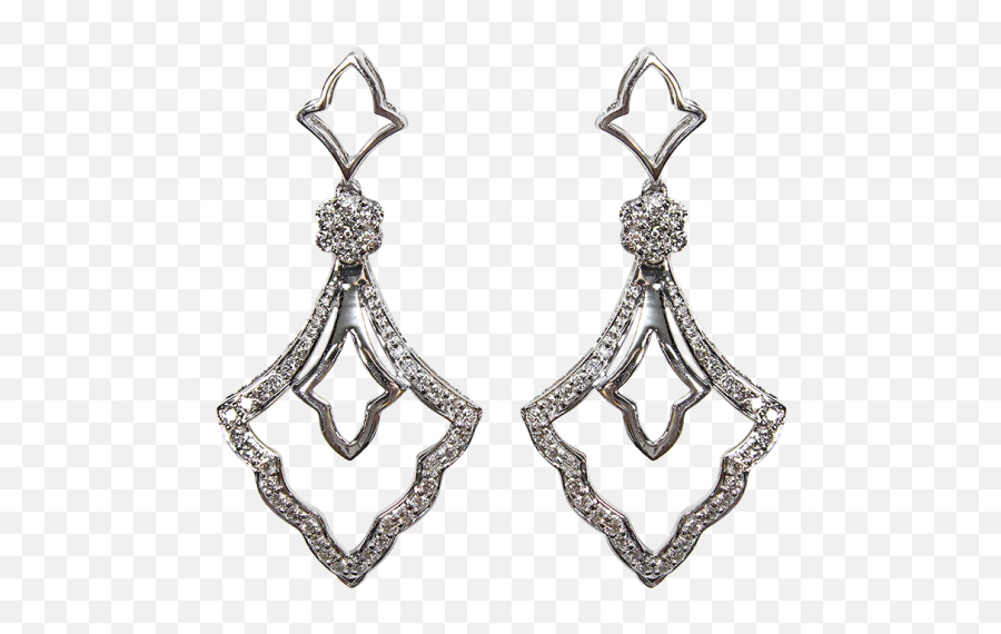 Glamorous Points Diamond Earrings - Solid Png,Diamond Earrings Png