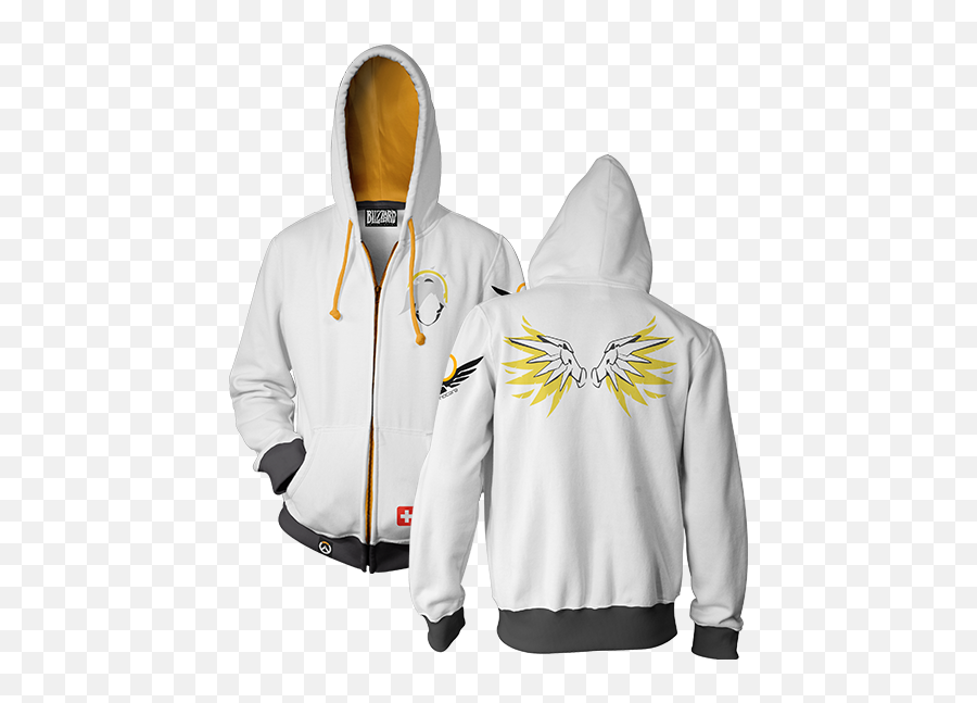 Overwatch - Mercyzipupultimatehoodie Blizzplanet Overwatch Overwatch Zip Up Hoodie Png,Mercy Overwatch Png