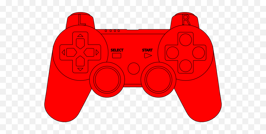 Ps3 Controller Red Clip Art - Vector Clip Art Red Game Controller Clipart Png,Ps3 Png