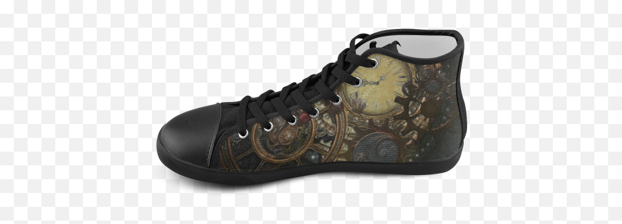 Clocks And Gears High Top Canvas - Cars Shoes Men Png,Steampunk Gears Png