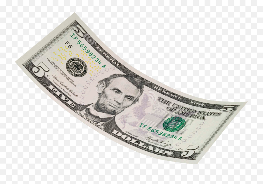 Falling - 5 Dollar Bill Png,5 Dollar Bill Png