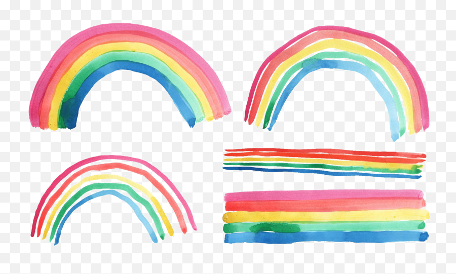 Rainbow Transparent Png Arts - Watercolor Rainbow Png,Transparent Rainbow Png