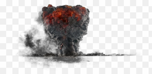 Explosion With Dark Smoke Png Image - Transparent Background