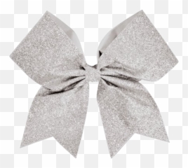 Glitter Bow Ribbon Png Transparent Image Arts - Silver Glitter Cheer Bow,Hair Bow Png