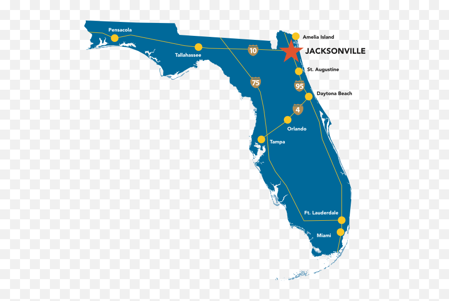 Mayo Clinic Florida Map - Jacksonville Florida On Map Png,Florida Map Png