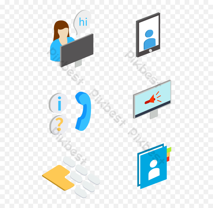 Stereo Vector Call Center Service Related Icons Psd Free - Horizontal Png,Callcenter Icon