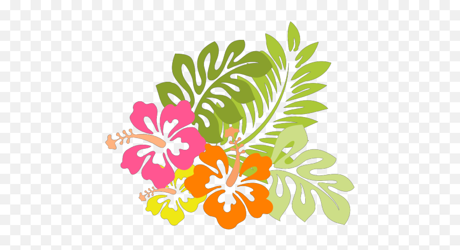 Hibiscus Png Svg Clip Art For Web - Download Clip Art Png Art Colorful Flower Design,Hawaiian Lady Icon