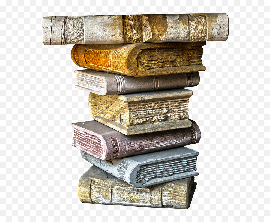 Download Hd Books Book Stack Ceramic - Book Pillar Png,Book Stack Png