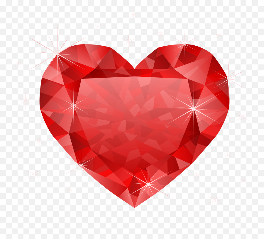 Diamond Heart Svg Transparent Png Files - Red Heart Diamond Png,Gemstone Png