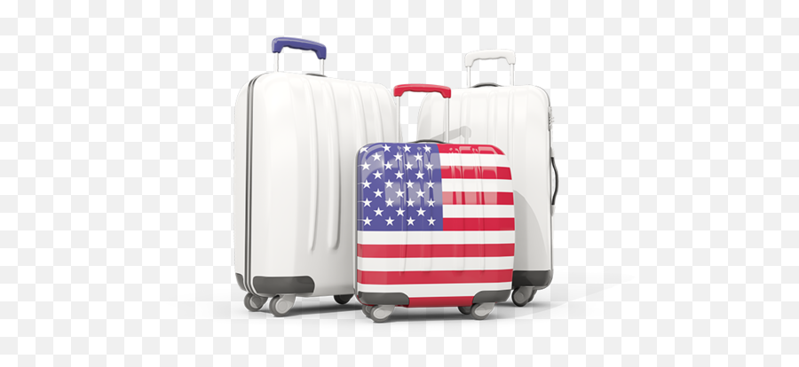 Luggage With Flag Illustration Of United States - Canada Flag On Suitcase Png,America Flag Icon
