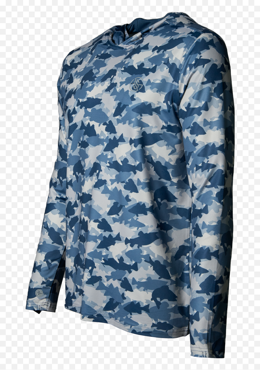 Whitewater Fish Camo Hooded Long - Sleeve U2013 Googan Squad Long Sleeve Png,Skullcandy Icon Sc Gunmetal