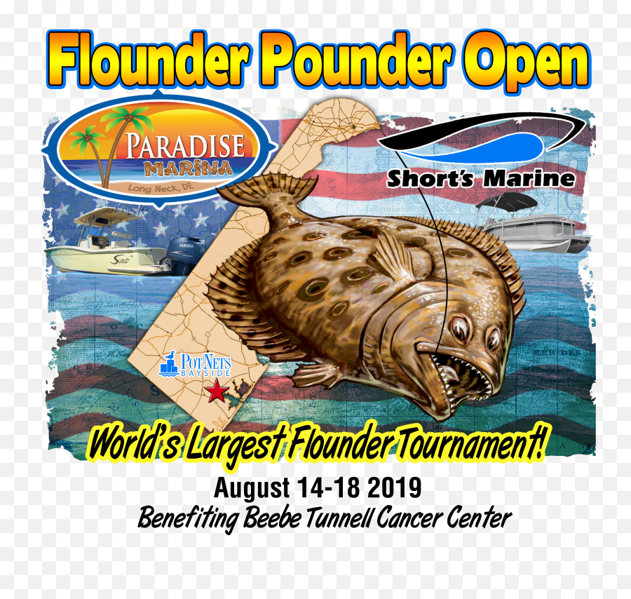 Flounder Pounder Open - Flounder Fishing Tournament Posters Brite Ideas Png,Flounder Png