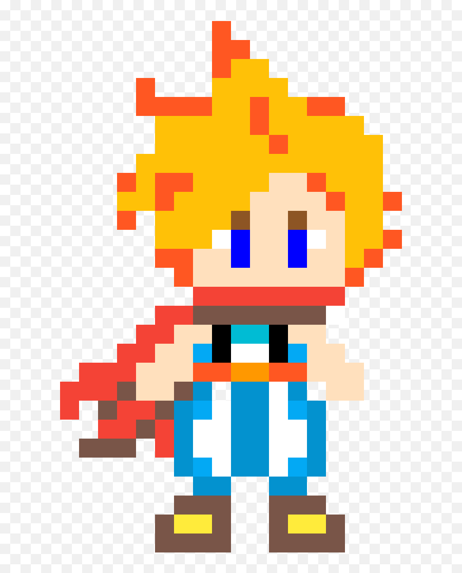 Pixilart - Cloud Strife From Fiinal Fantasy By Joeholland98 Pixel Art Snoopy Png,Cloud Strife Png