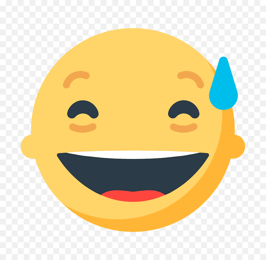 Grinning Face With Sweat Emoji - Significato Png,Sweat Emoji Png