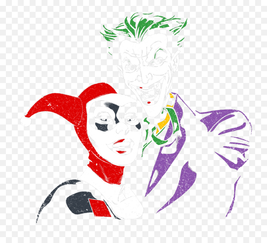 Batman Joker Harley Mens Heather T - Illustration Png,Batman Joker Logo