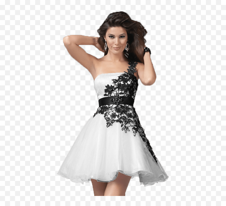 Short Prom Dress - Black And White Prom Dresses Png,Prom Dress Png
