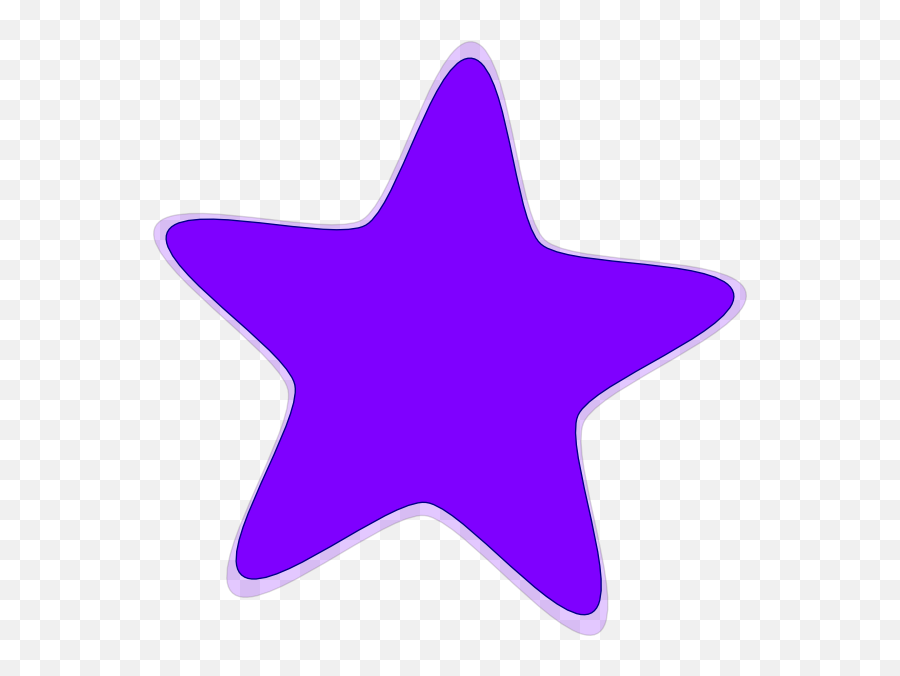 Purple Star Clip Art - Purple Star Clipart Png,Cartoon Star Png