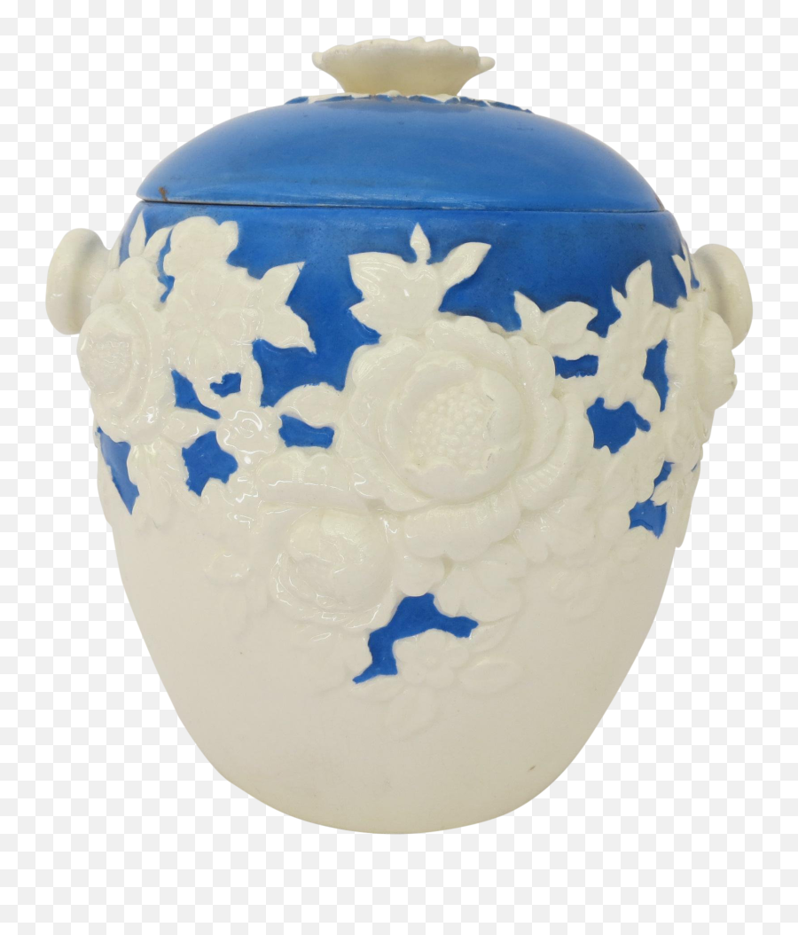 Blue White Floral Cookie Jar - Ceramic Png,Cookie Jar Png