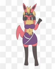 Red Lucario Female By Zothiardo - Fur Affinity Dot Net Cartoon Png,Lucario Png