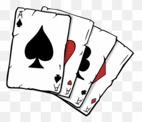 Poker Cards Four Aces Illustration - Cartas Las Vegas Png,Cards Png