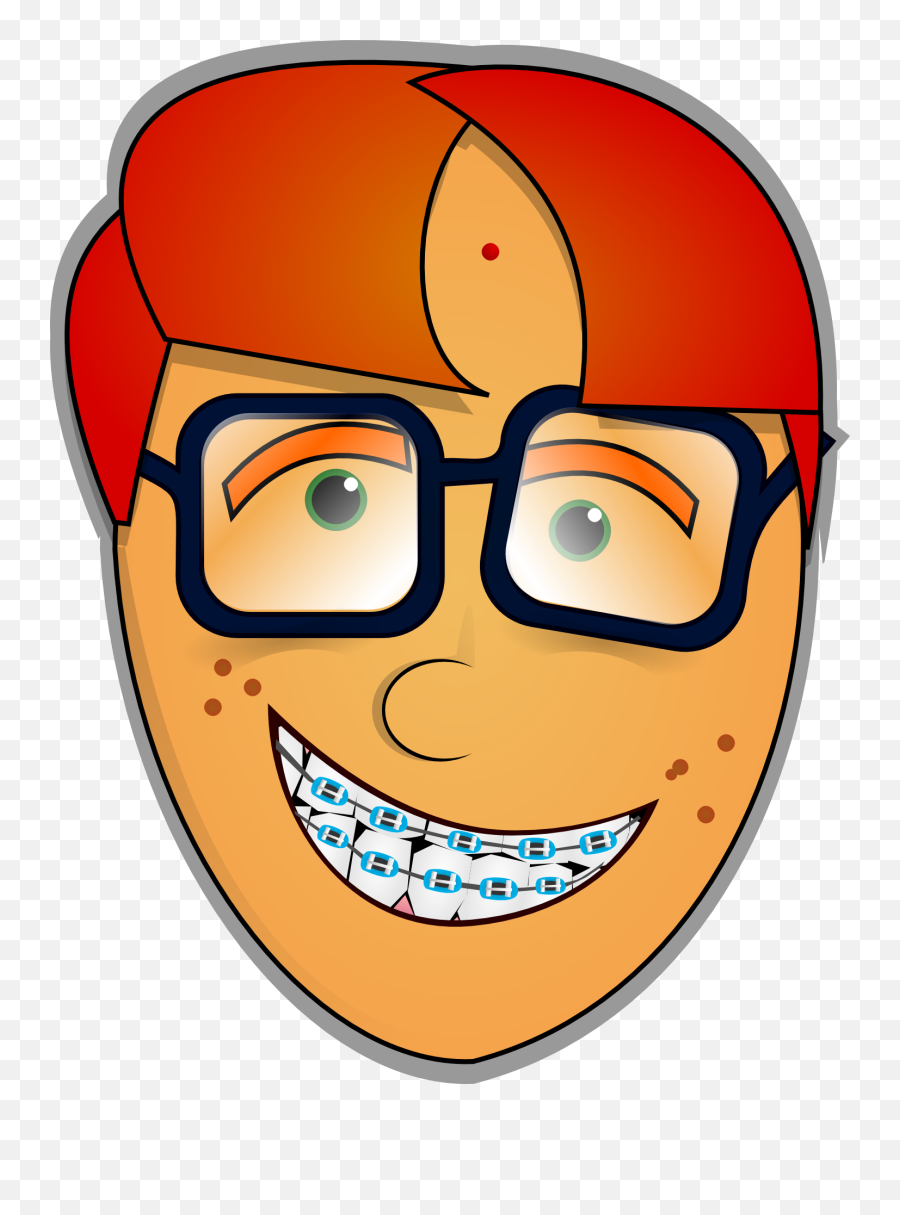 Guy Head Nerd - Free Vector Graphic On Pixabay Geek Clipart Png,Nerd Glasses Png