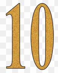Glitter Gold - Gold Glitter Number 10 Png,Number 10 Png