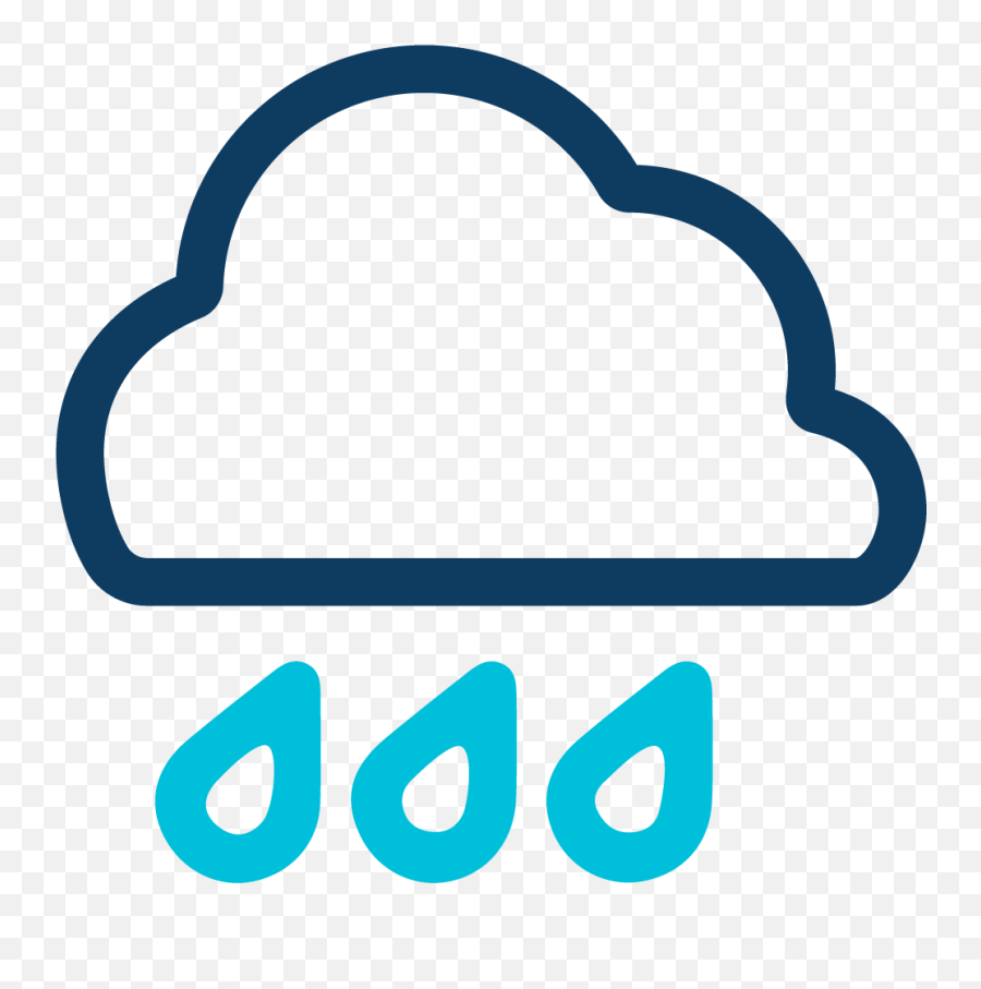 Cloud Rain Icon - Horizontal Png,Rain Clipart Png