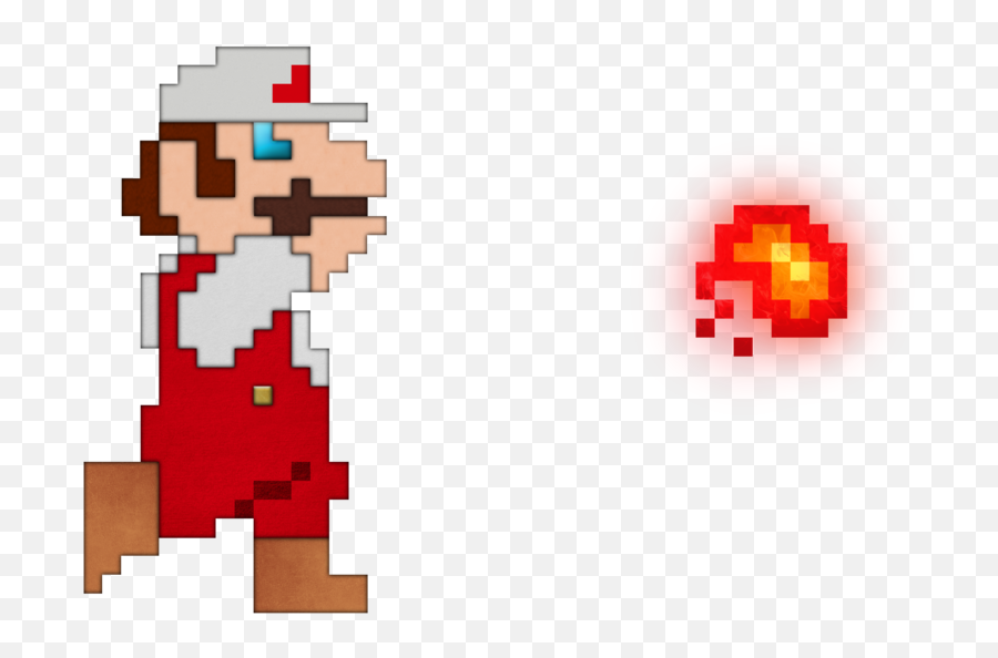8 Bit Mario Png - 8 Bit Fire Ball,Fireball Transparent