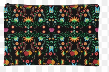 Mexican Flower Pattern Accessory Pouch - Background Flowers Png