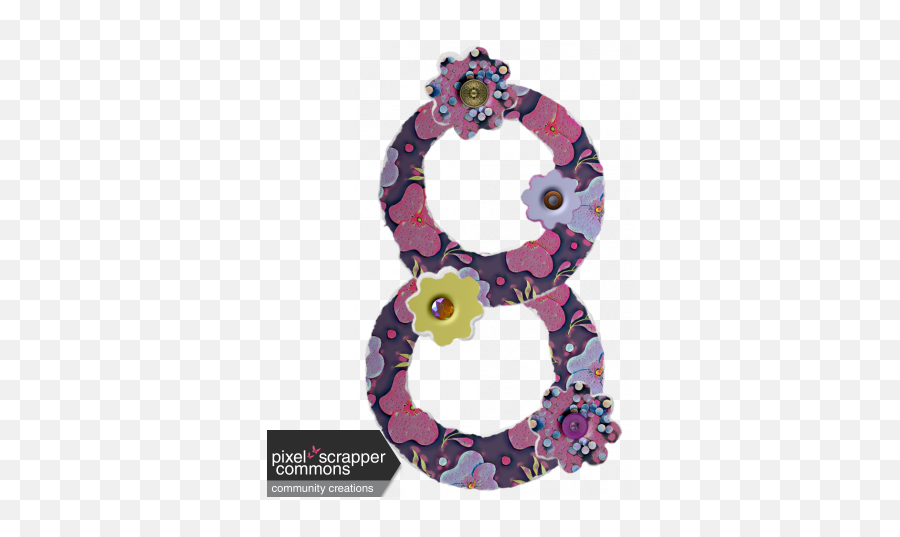 Ripped - Edge Floral Paper Number 8 Graphic By Gill Knox Dot Png,Paper Rip Png