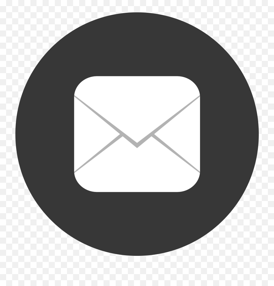 Email Round Icon - Email Icon Vector Gray Png,Email Icon Black Circle