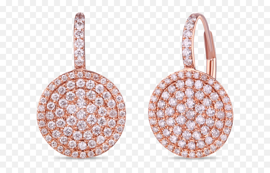14k Rose Gold Diamond Earrings - Rose Gold Earrings Png,Diamond Earring Png
