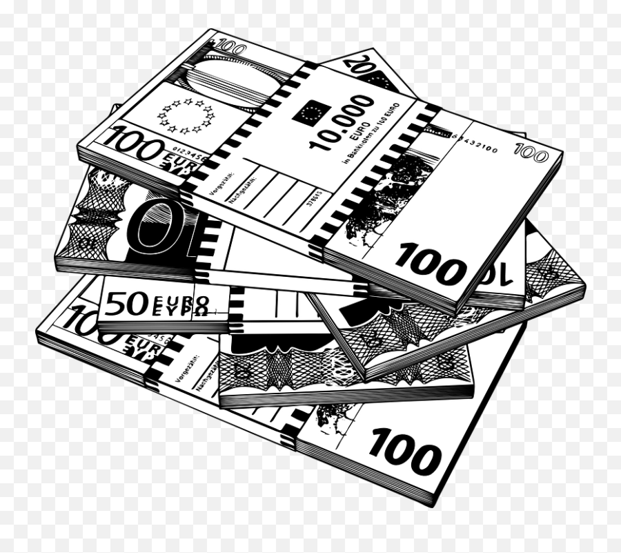Png Pile Of Money Clipart Black - Philippine Money Clipart Black And White,Money Clip Art Png