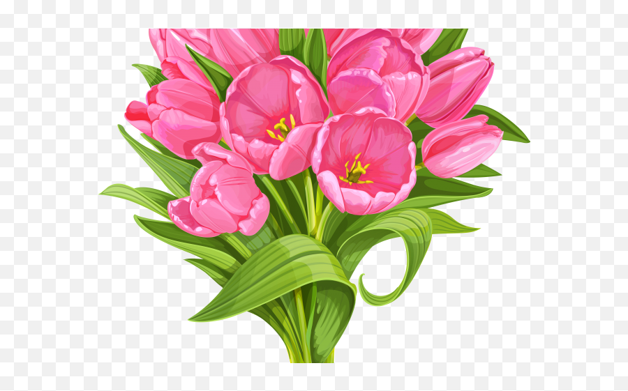Download Tulip Clipart Flower Bokeh - Transparent Background Flower Bouquet Clipart Png,Flower Clipart Transparent Background