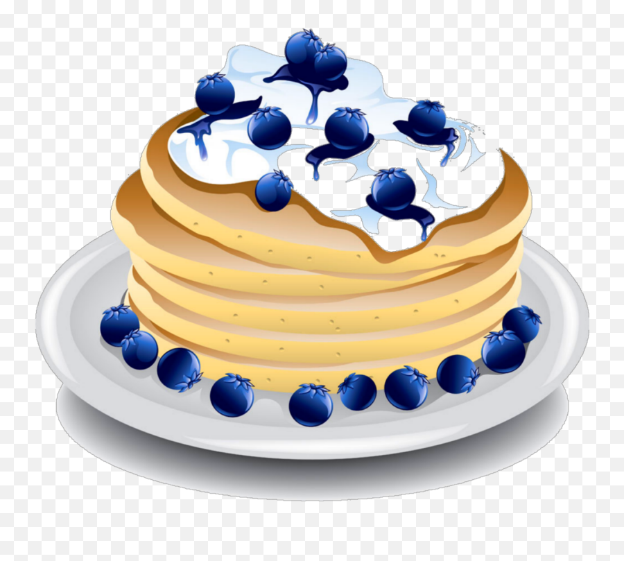 Blueberry Pancake Clipart - Blueberry Pancakes Clipart Png,Pancakes Transparent
