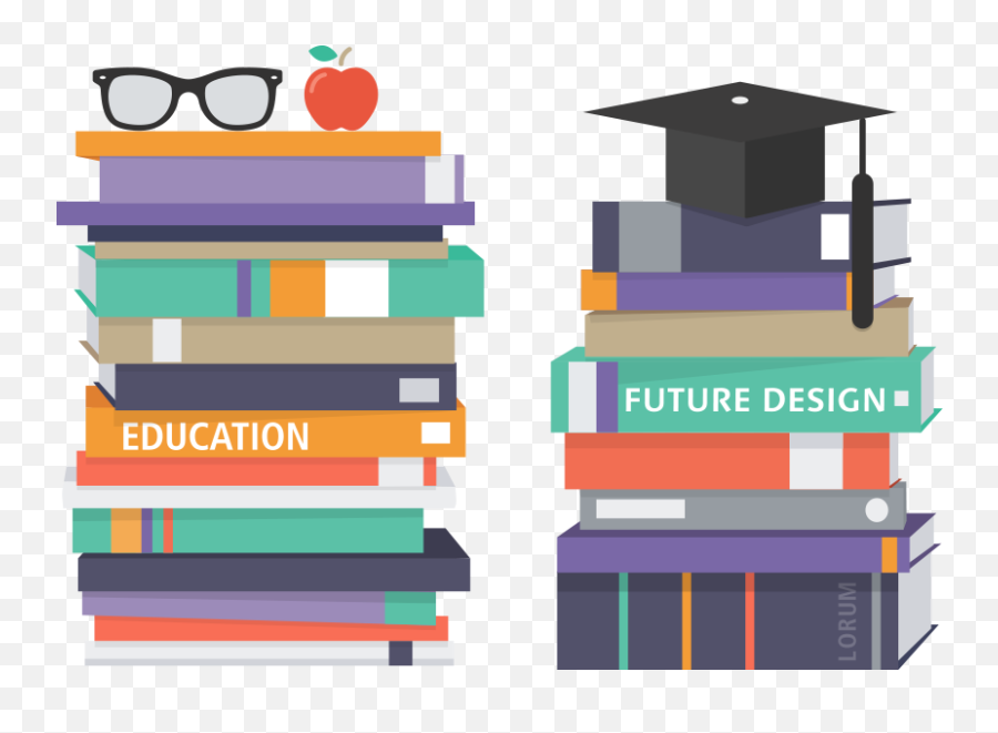 Pile Of Books Vector Png Book Stack