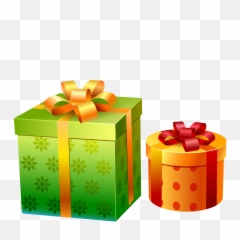Gift Boxes Clipart Png - Christmas Gift Vector Png,Present Clipart Png