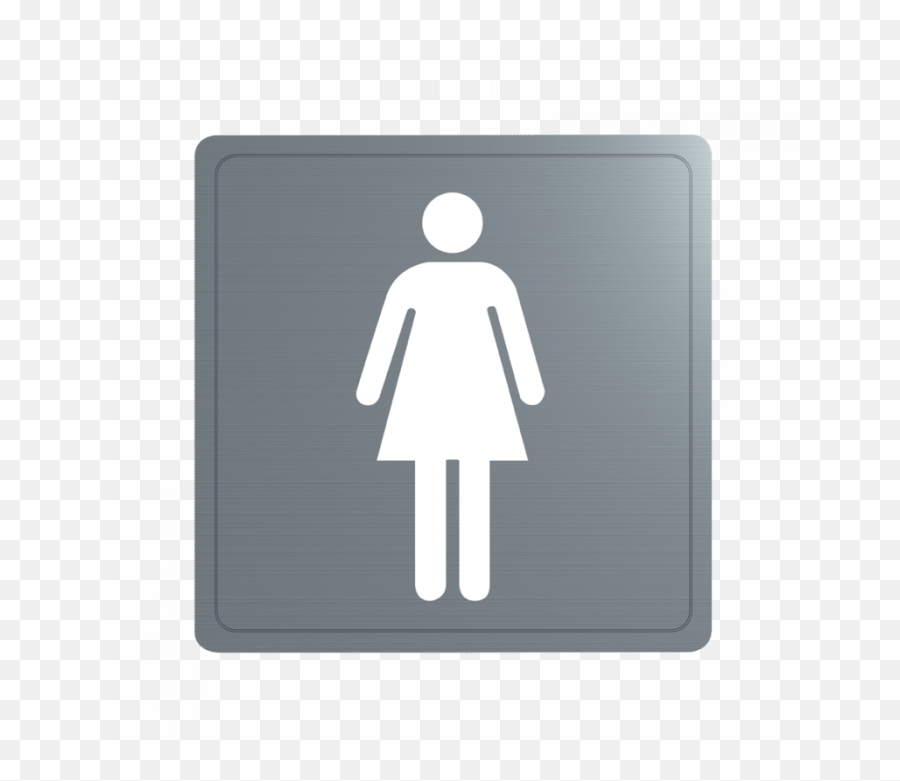 Delabie Female Toilet Sign - Satin Stainless Steel Png,Ladies Toilet Icon