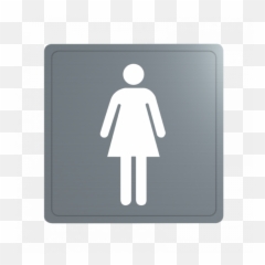 Delabie Female Toilet Sign - Satin Stainless Steel png