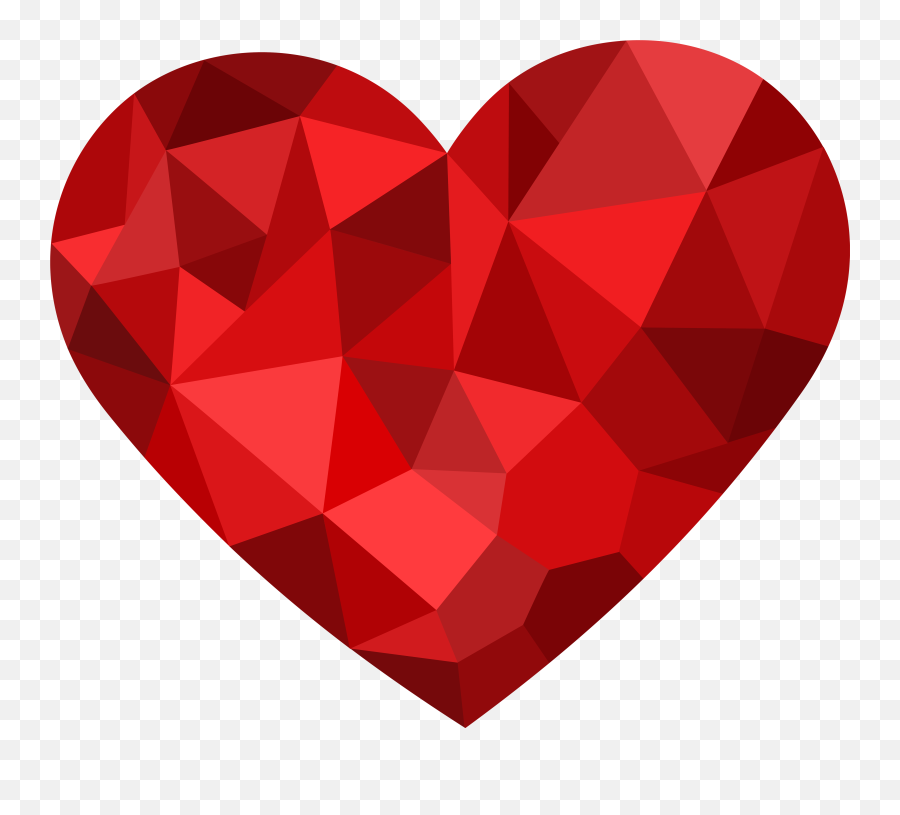 Red Mosaic Heart Png Clipart - Portable Network Graphics,Red Triangle Png