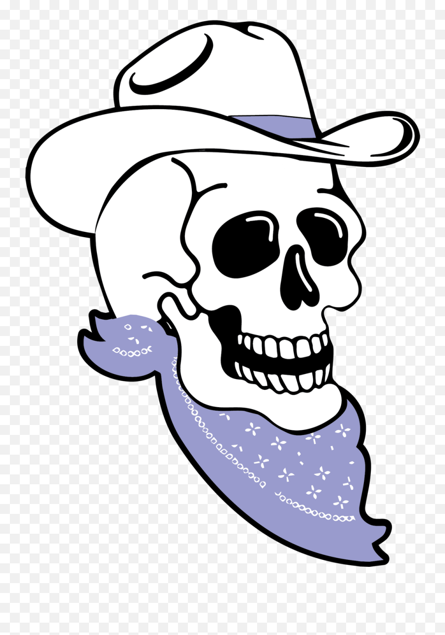 Cowboy Banana Sticker U2013 Starland Strange - Tattoo Outlines Skull And Rose Png,Cowboy Icon
