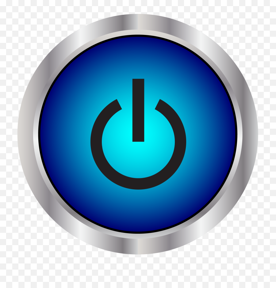 Image Blue Power Button Icon - Power Button Pc Png,Power Symbol Png