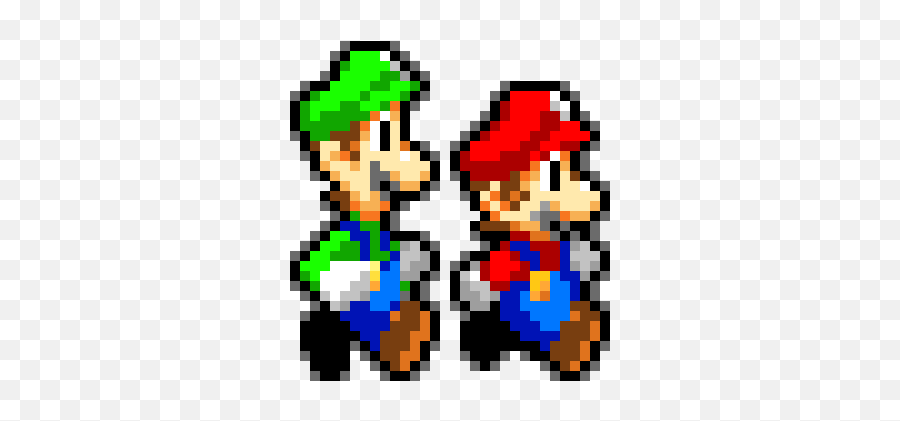 Mario U0026 Luigi Walking Pixel Art Maker - Victoria Png,Mario And Luigi Transparent