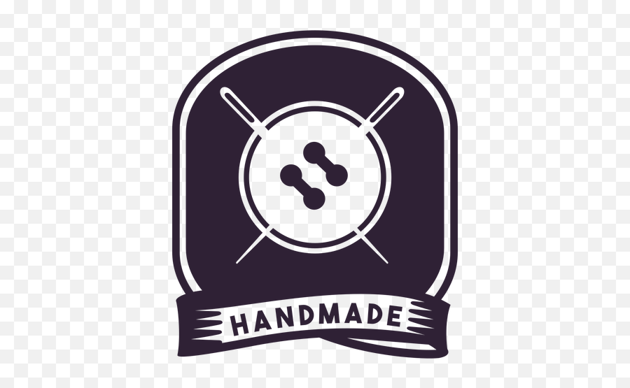Thread Needle Button Badge Sticker - Handmade Logo Transparent Png,Needle And Thread Png