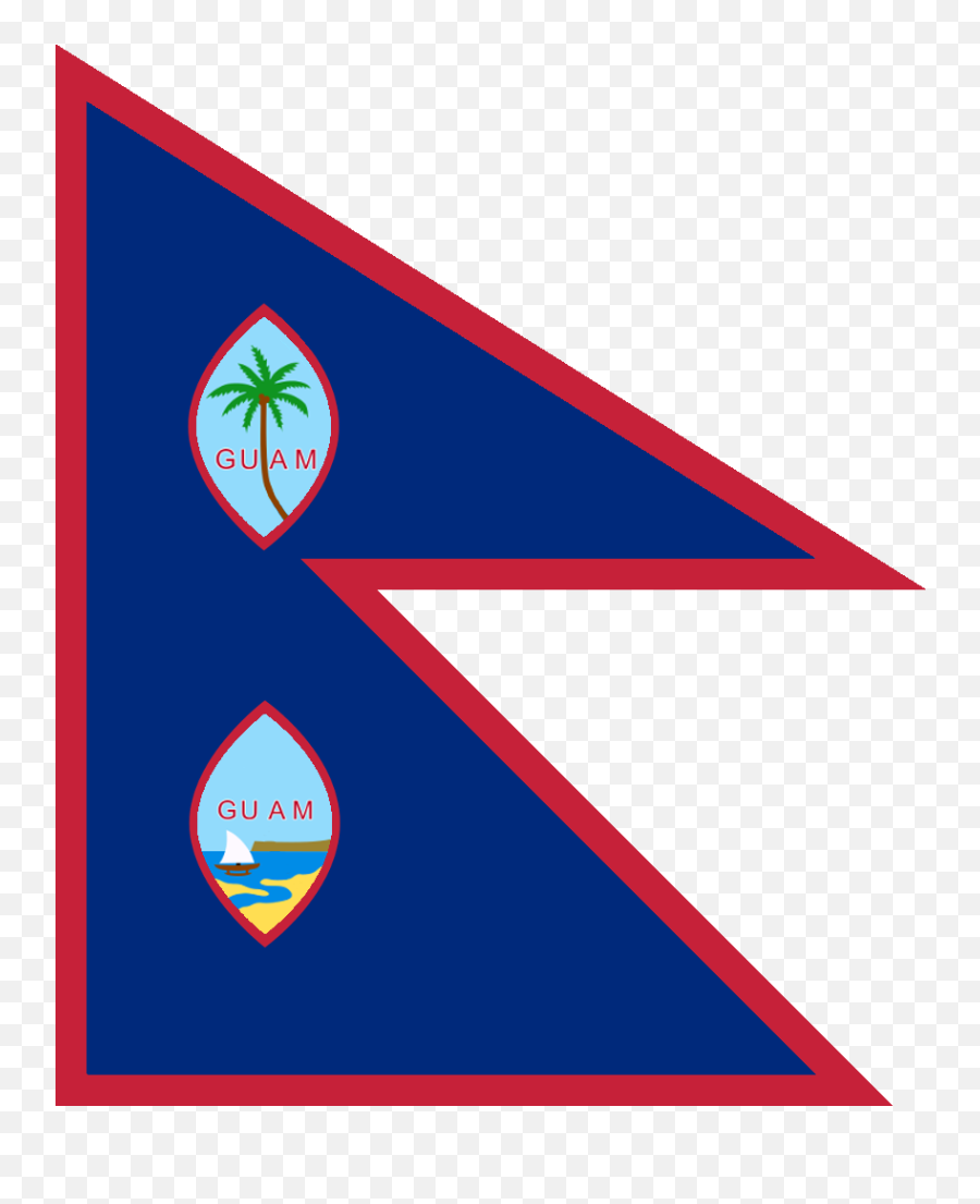 Guam Flag Png - Redesignsflag Of Guam In The Style Of Nepal Guam Flag,Nepal Flag Png