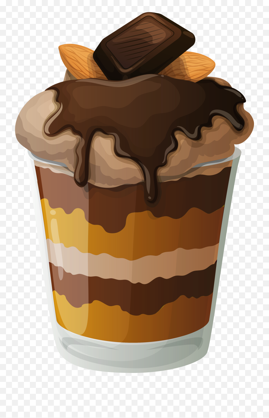 Glass Clipart Ice Cream Transparent Free - Transparent Background Chocolate Ice Cream Clipart Png,Glass Cup Png