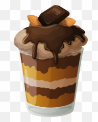 Glass Clipart Ice Cream Transparent Free - Background Chocolate Ice Cream Clipart png