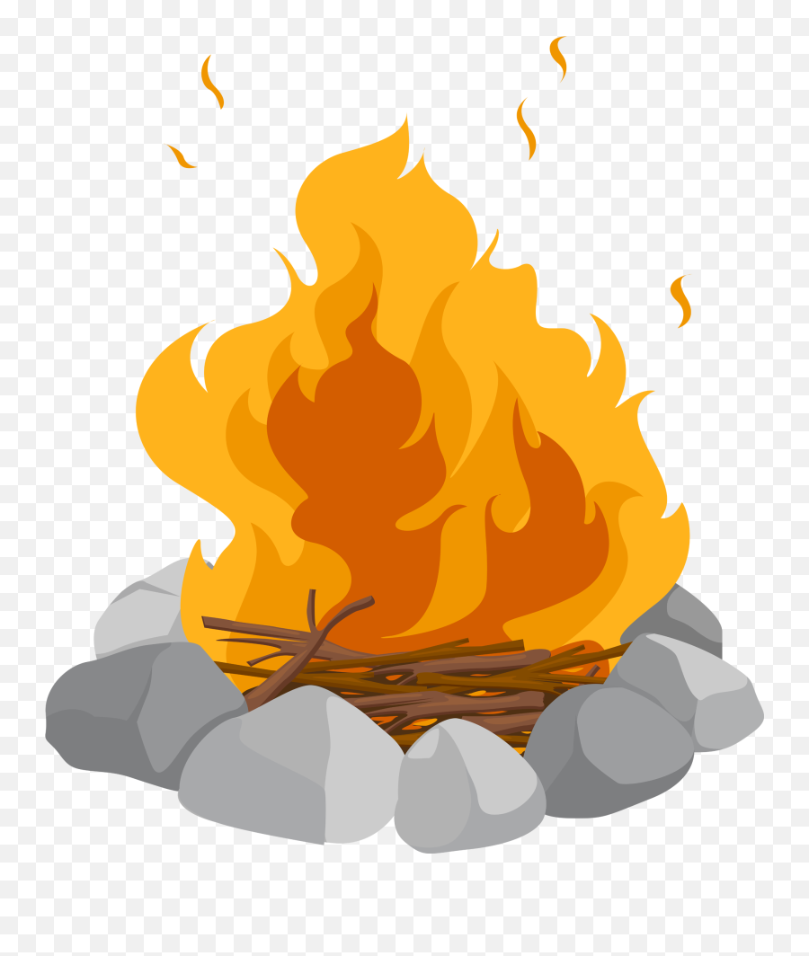 Campfire Cartoon Bonfire Clip Art - Campfire Clipart Transparent Png,Campfire Transparent Background