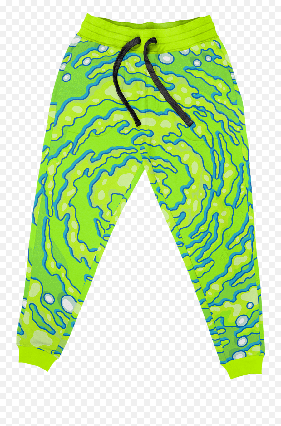 Neon Green Portal Joggers L - Rick And Morty Joggers Portal Png,Rick And Morty Portal Png