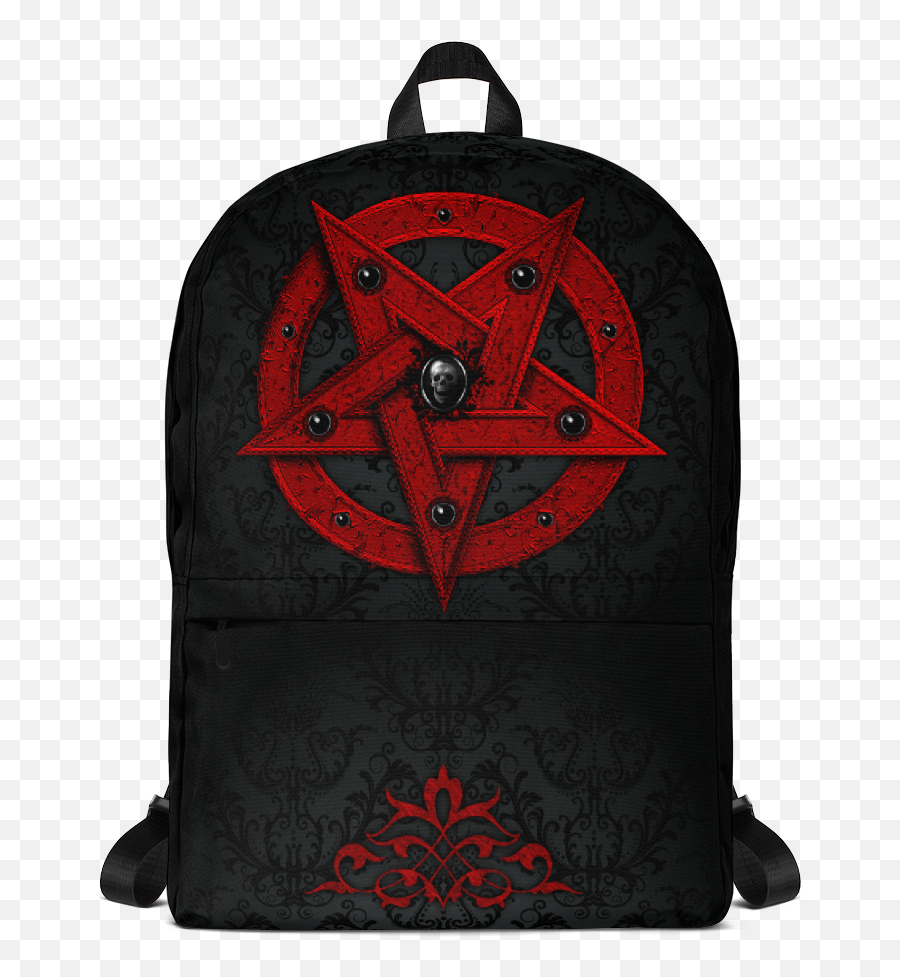 Red Pentagram Backpack Sold By Abysm Internal - Thin Red Line Backpack Png,Pentagram Transparent
